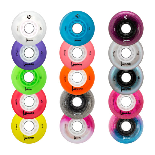 LUMINOUS - LED WHEELS - 72mm/85A - PAQUETE DE 4