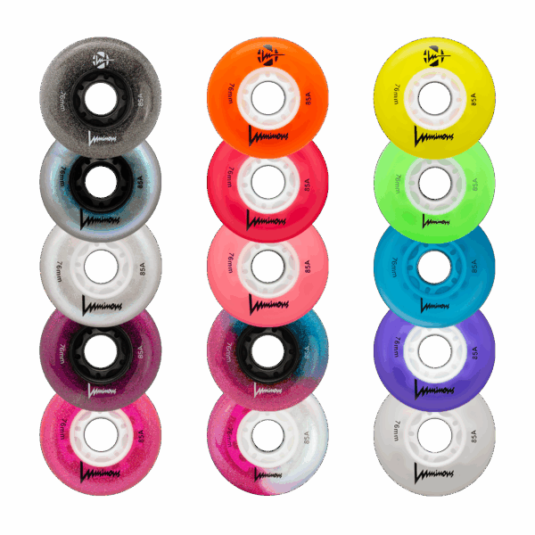 LUMINOUS - LED WHEELS - 76mm/85A - PAQUETE DE 4
