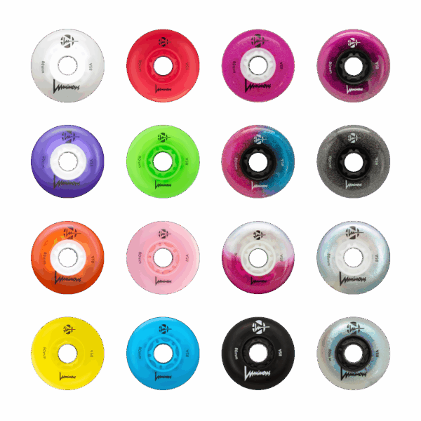 LUMINOUS - LED WHEELS - 80mm/85A - PAQUETE DE 4
