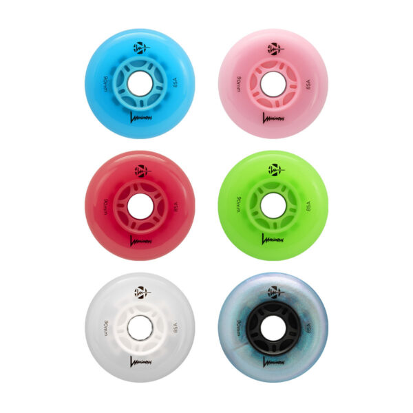 LUMINOUS - LED WHEELS - 90mm/85A - PAQUETE DE 4
